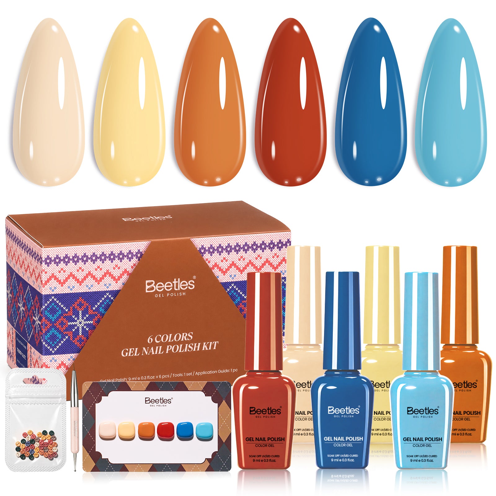 Beetles Fall Nails Season - Vintage Riviera 6 Colors Neon Gel