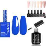 15ml Hema-Free Nail Gel with Individual Prints 6 Color Rubber Base & 5-in-1 Top Coat Bundle