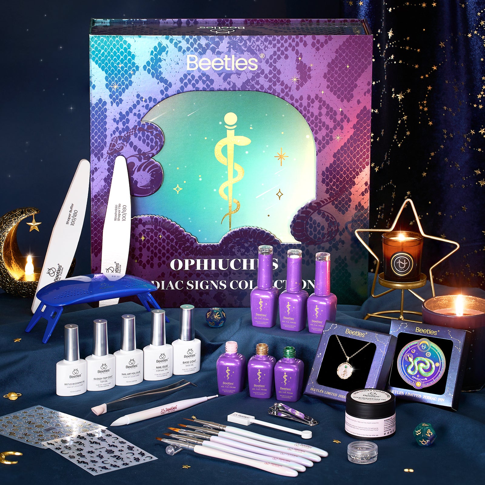 Beetles Lucky Box Ophiuchus Zodiac Sign Gel Nail Polish Kit
