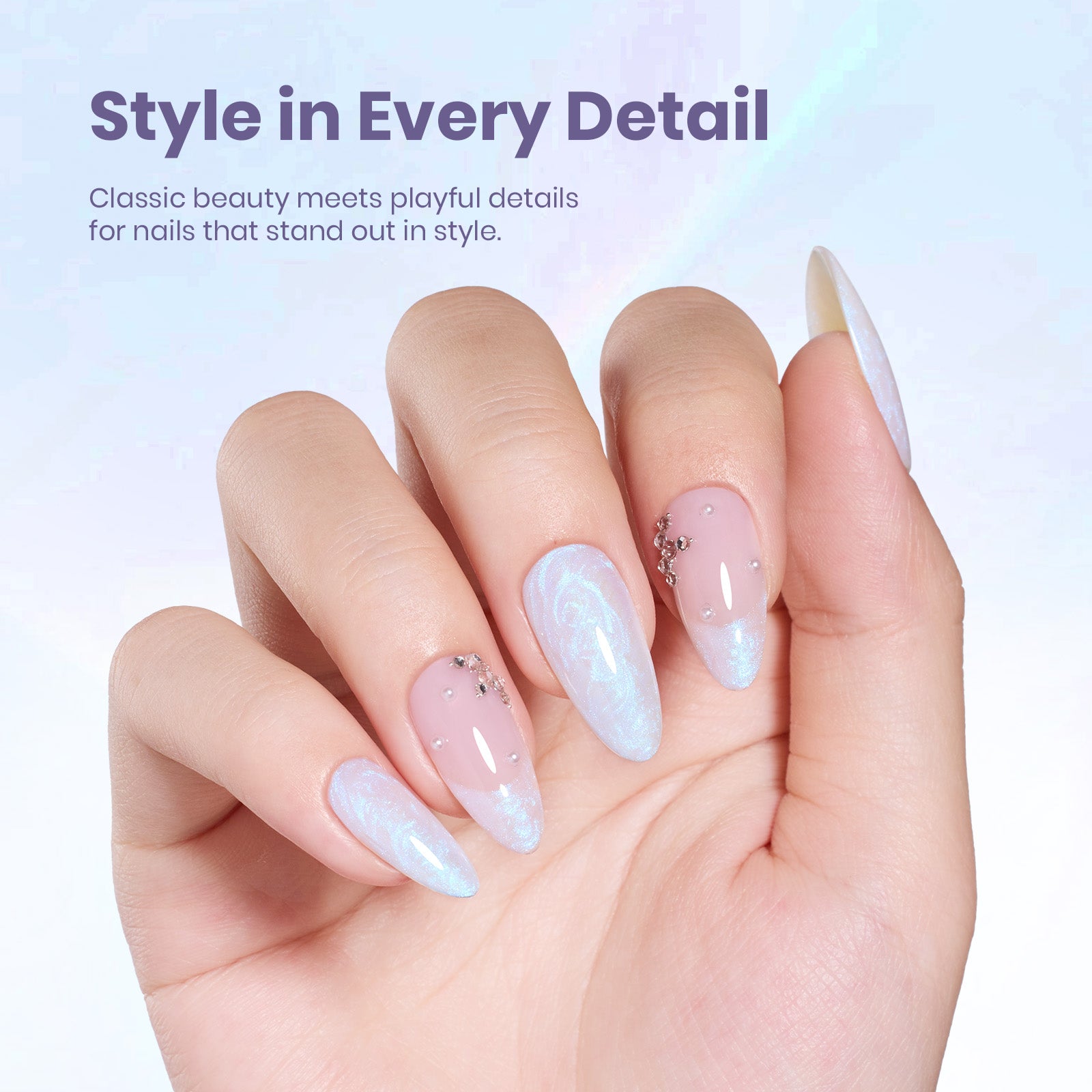 Beetles Gel Polish Iridescent Mist - 15ml of Mystic Haze