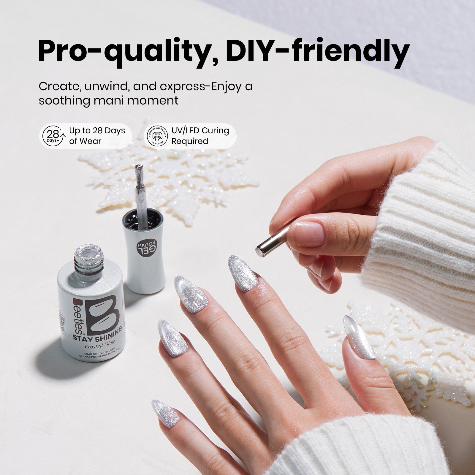 Beetles Gel Polish Frosted Glow-15ml of Soft Light