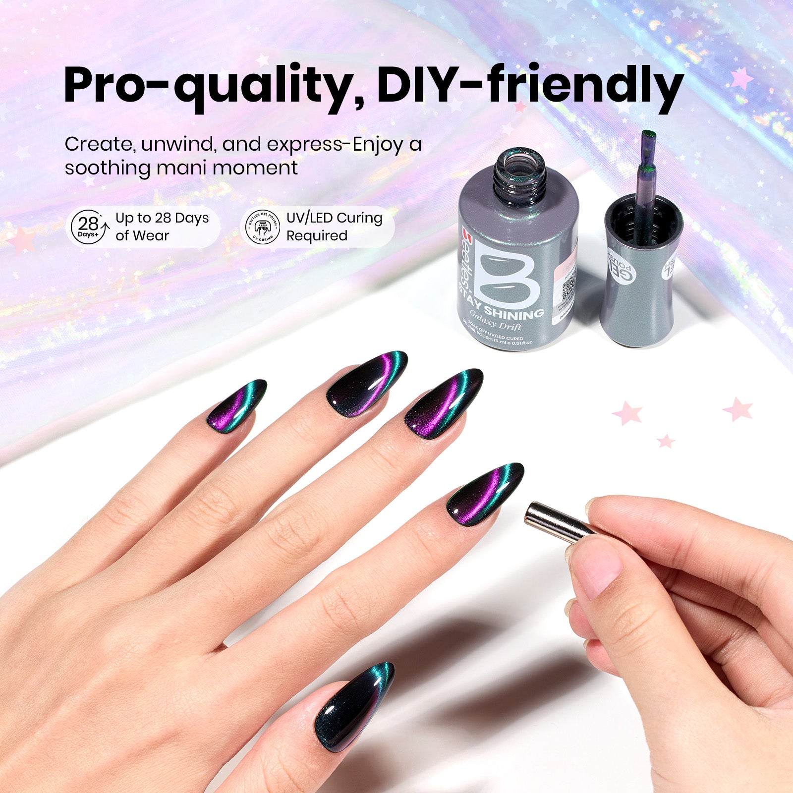 Beetles Gel Polish GALAXY DRIFT - 15ml of Endless Journey