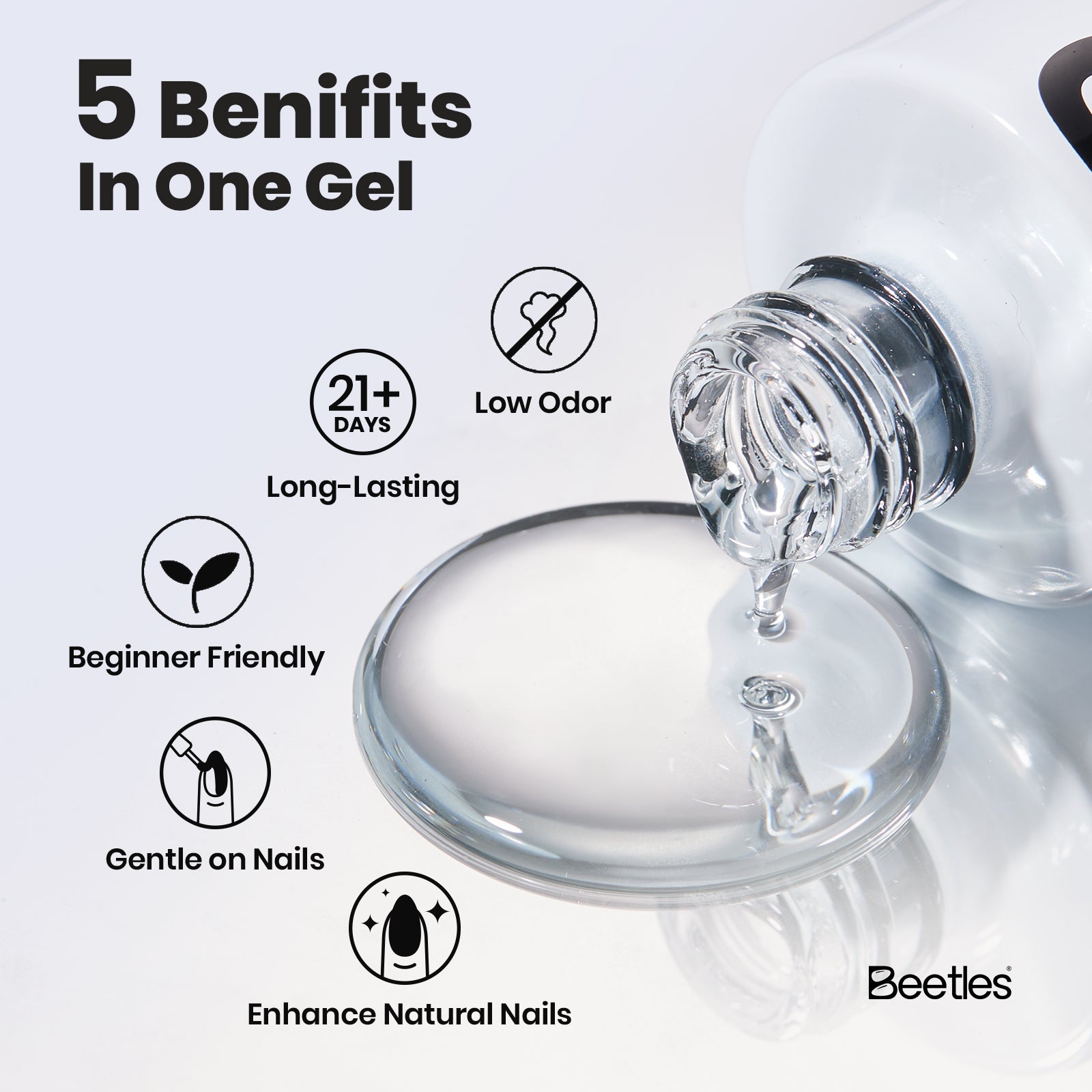 Beetles Gel Polish Crystal Builder - 15ml of Build & Believe