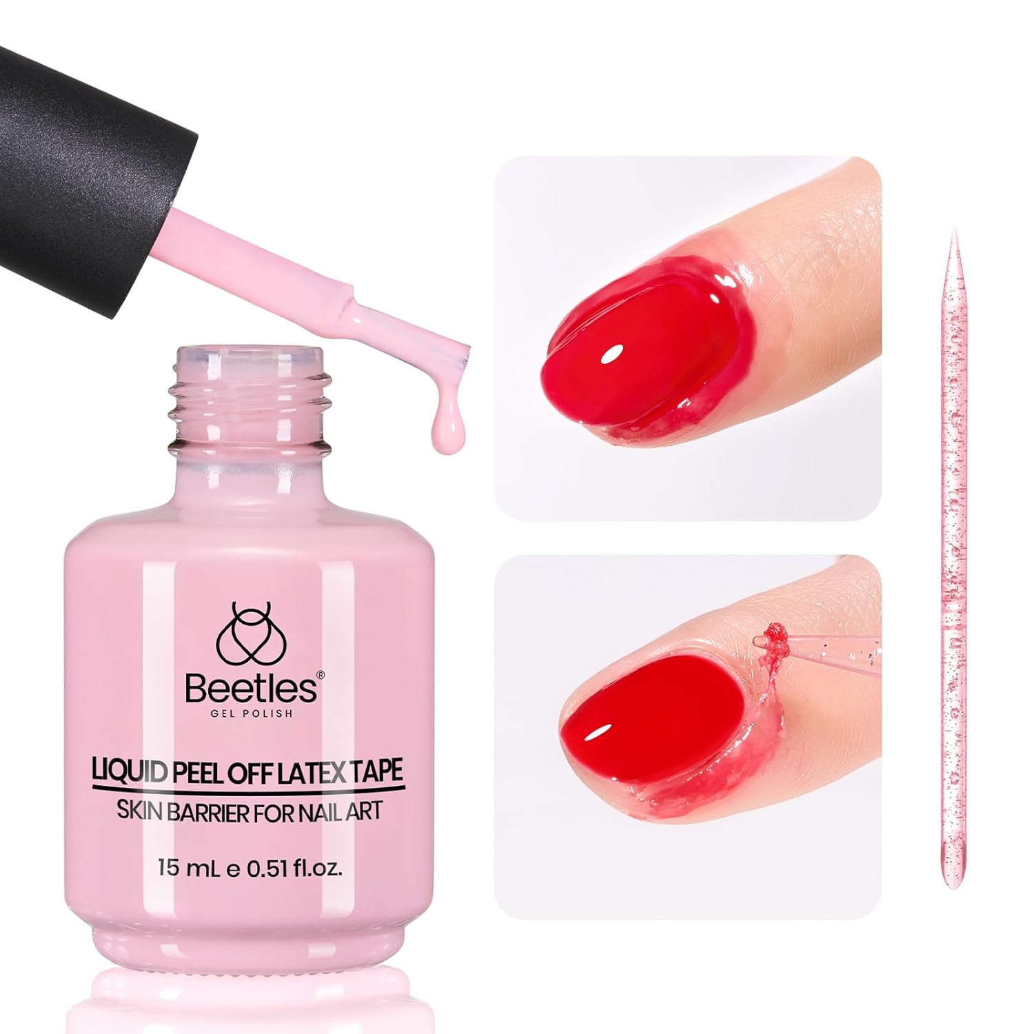 Pink Latex Liquid Cuticle Guard  | 15ML