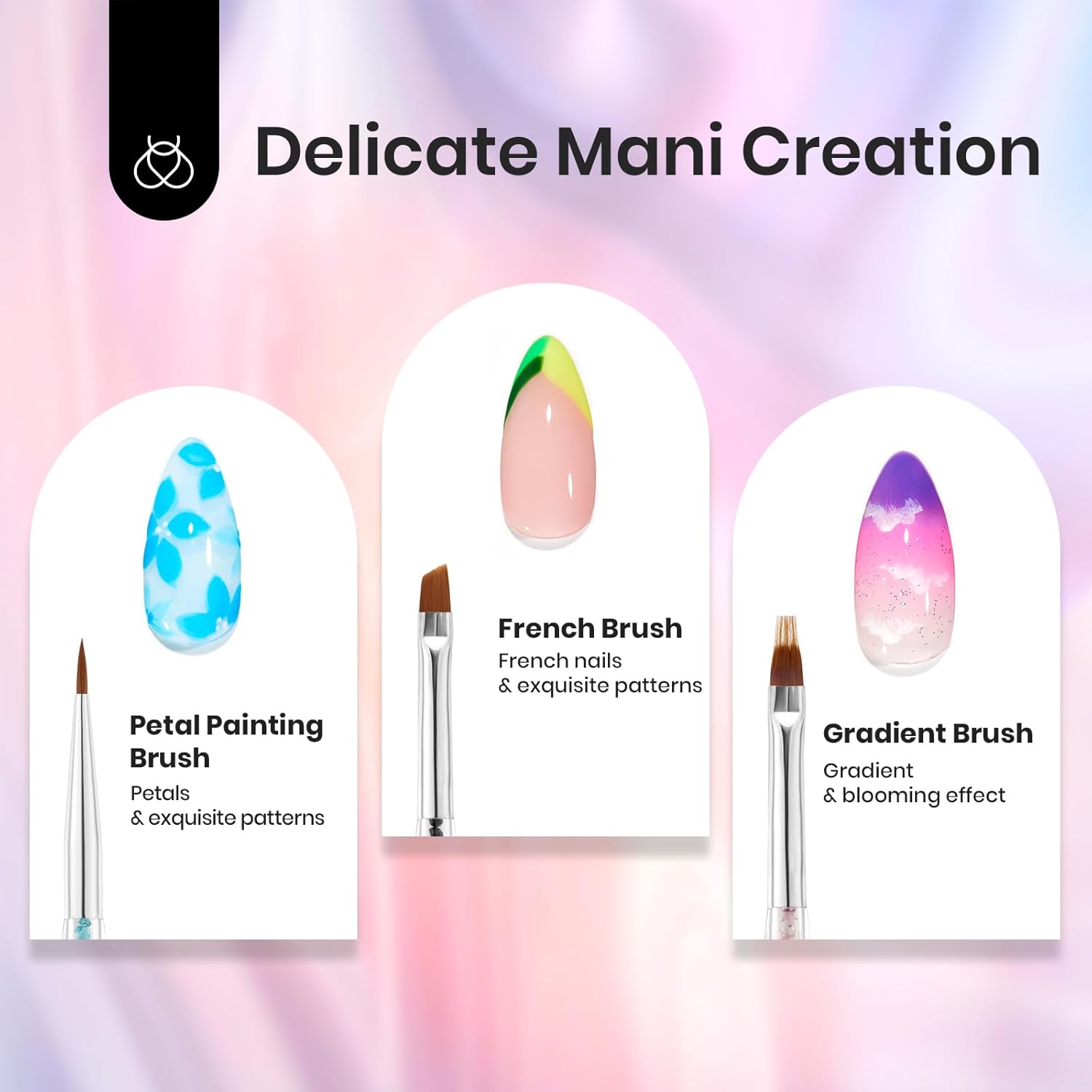 8pcs Nail Art Liner Brush Set: Precision Gel Application