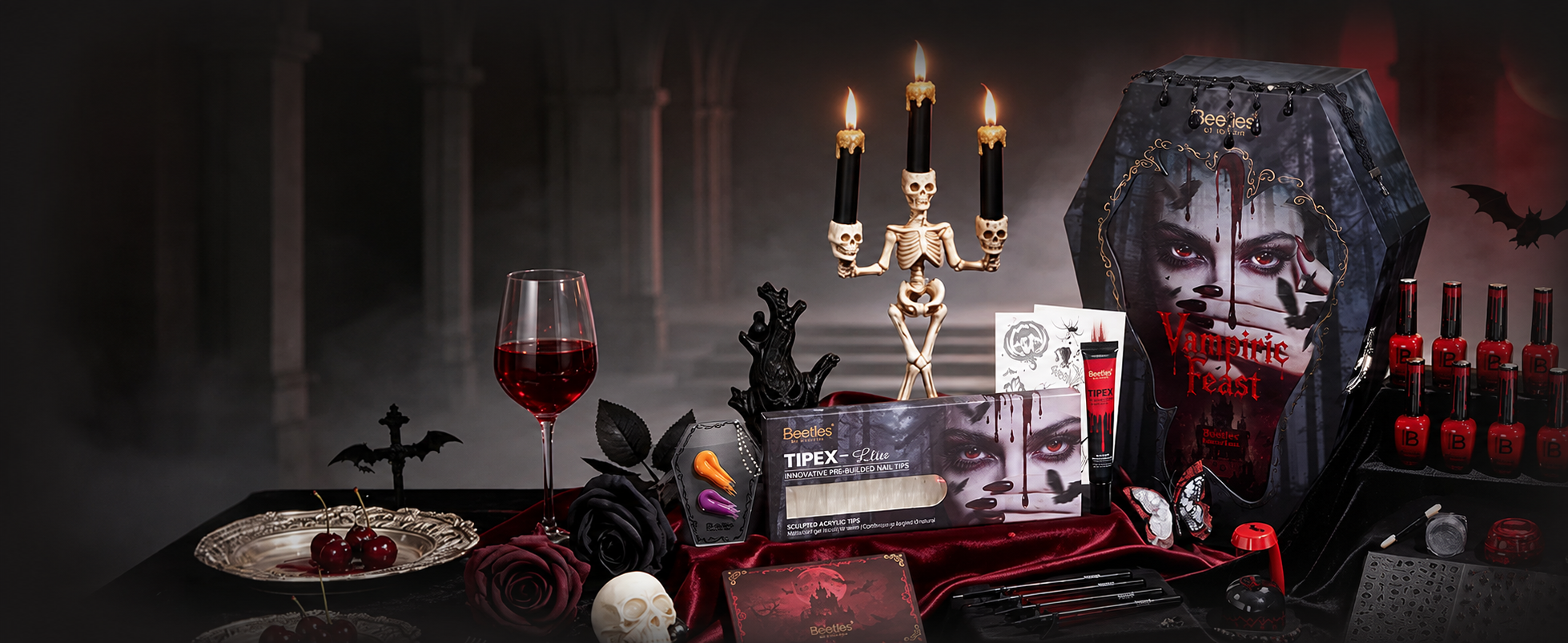 2026 Halloween Limited Edition Gel Nail Polish Kit named Vampiric Feast by Beetles Gel Polish