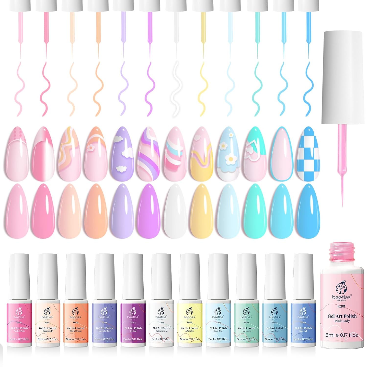 Pastel | Gel Liner 12 Colors Set | 5ML Each