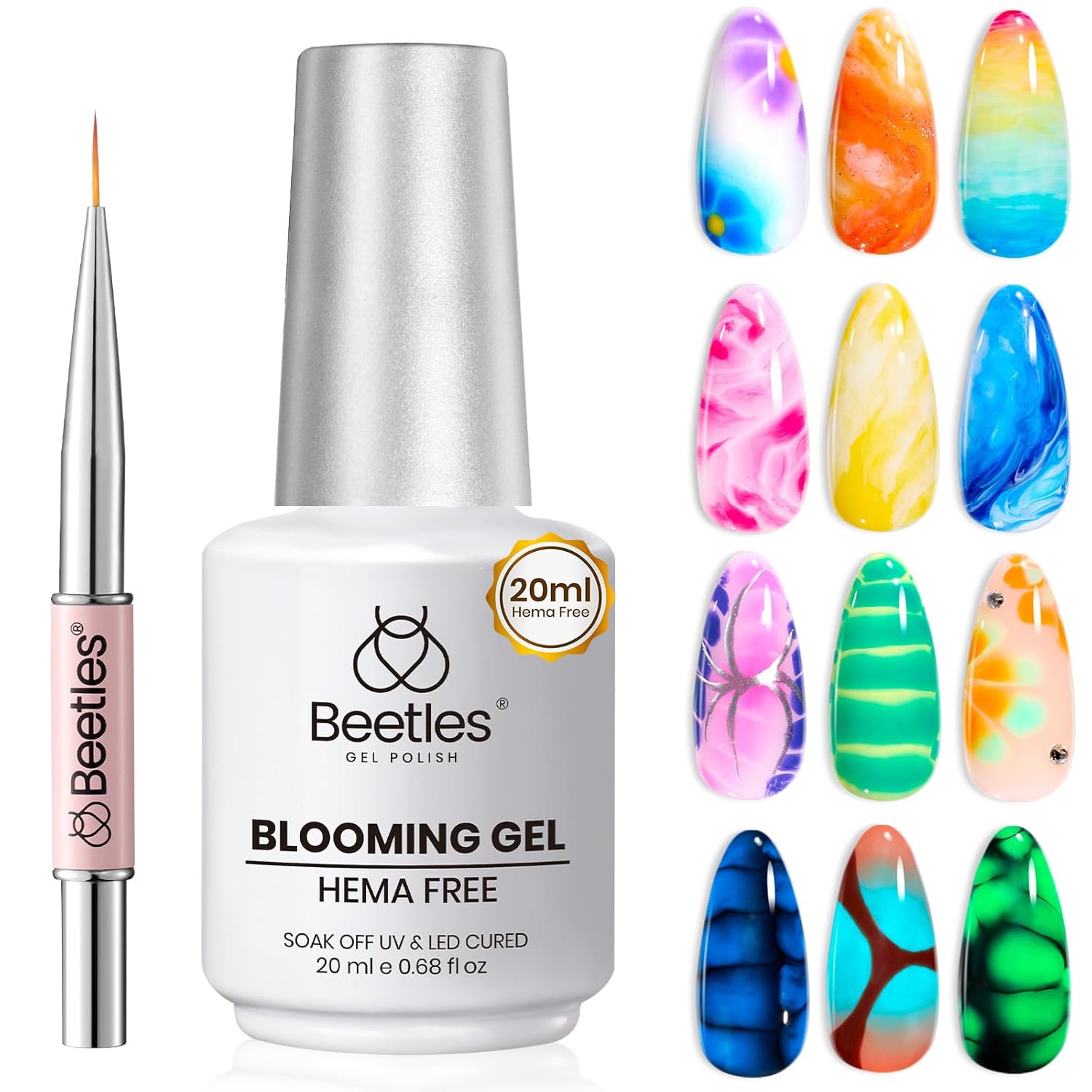 Hema-Free Beetles Blooming Gel Polish for Spreading Effect 20ML
