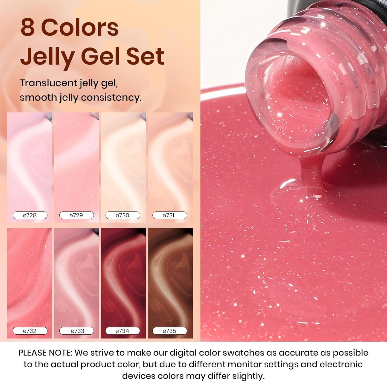 Sunset Rose | 8 Colors Gel Polish Set