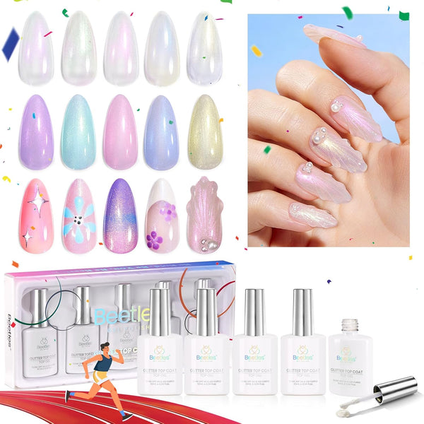 Beetles 5 Pcs Unicorn Chrome Top Coat Set | Limited Edition