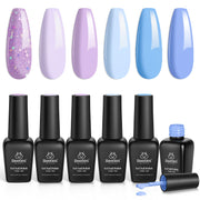 Beetles Gel Nail Polish Set - 6 Colors Pastel  Gel Polish Kit