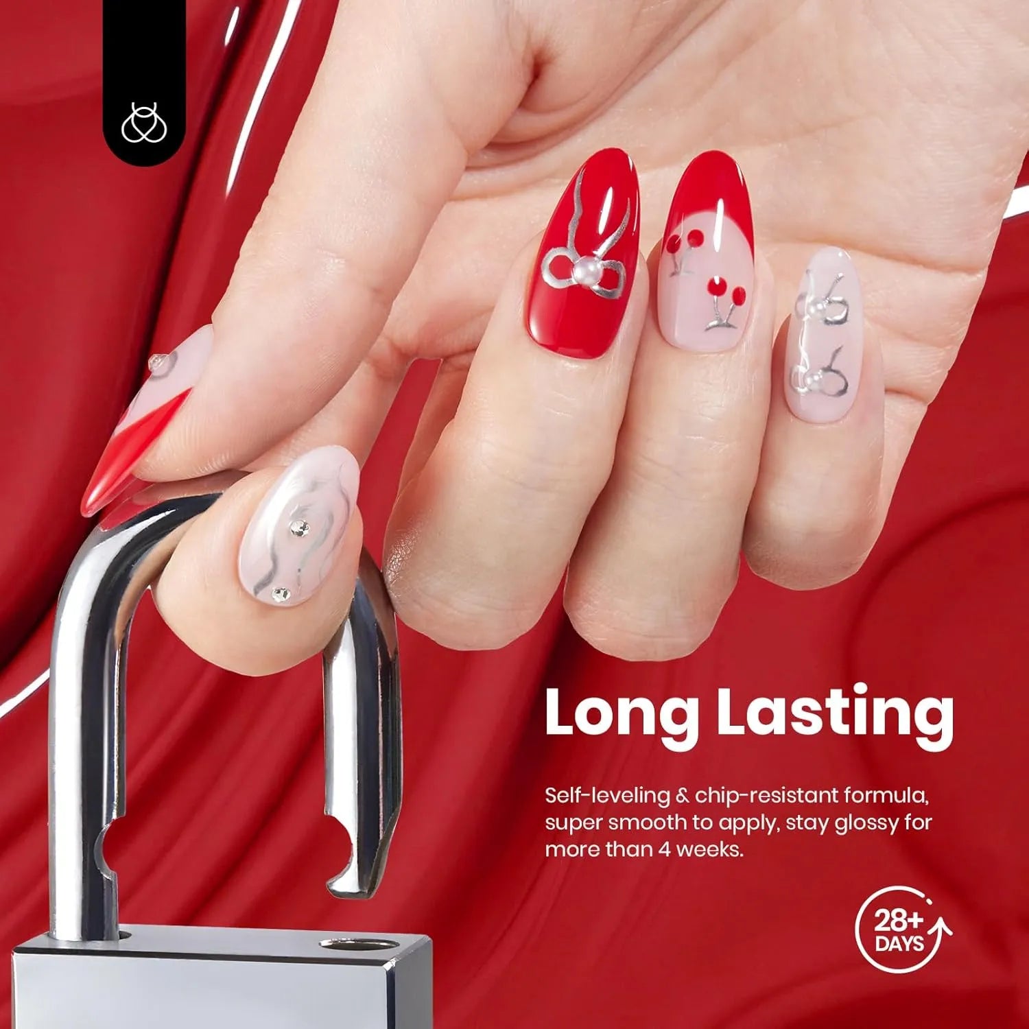 Beetles Christmas Bloody Red Glitter Gel Polish Set
