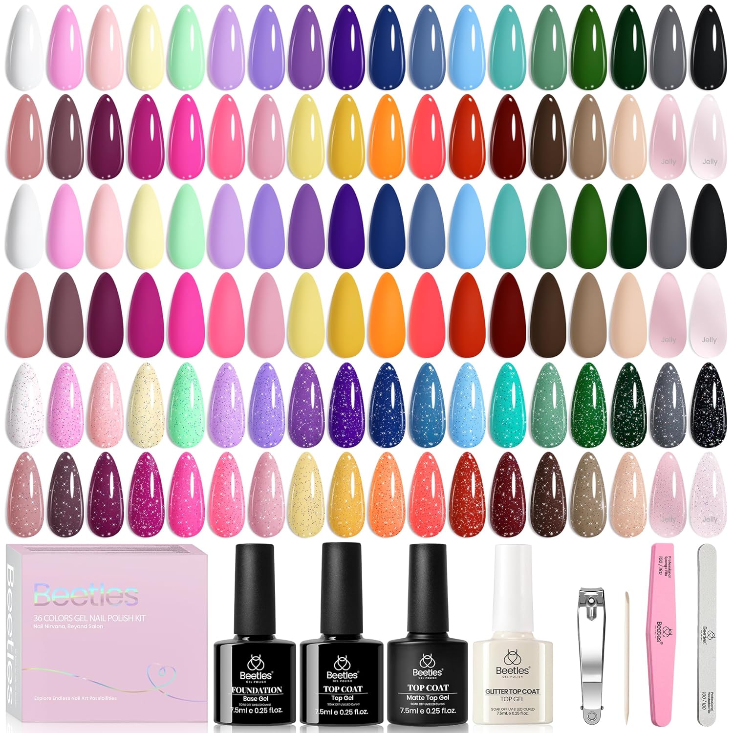 Vivid Seasons- Spring Nails 36 Colors Gel Nail Polish Gift Set