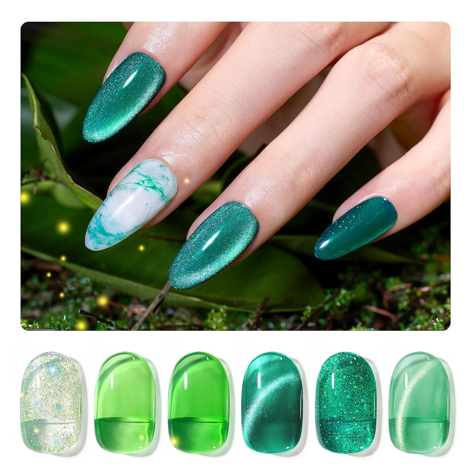 Beetles ポールセット greenカラー Chacoal Beetle HELLOS Avocados Polish Gel Glitter Green Dark Canopy Emerald in テント・タープ