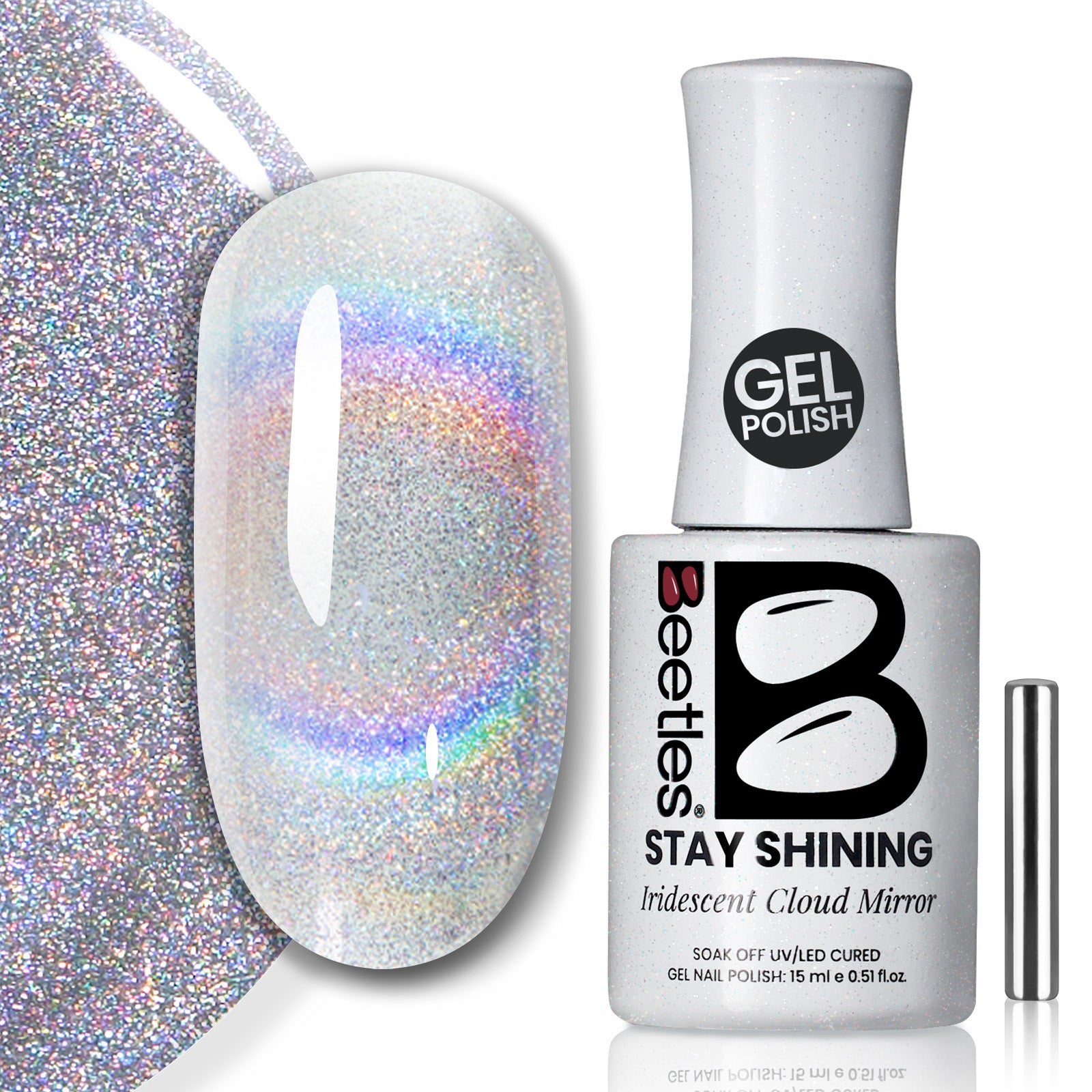 Beetles Gel Polish Iridescent Cloud Mirror - 15ml of Reflect & Shine