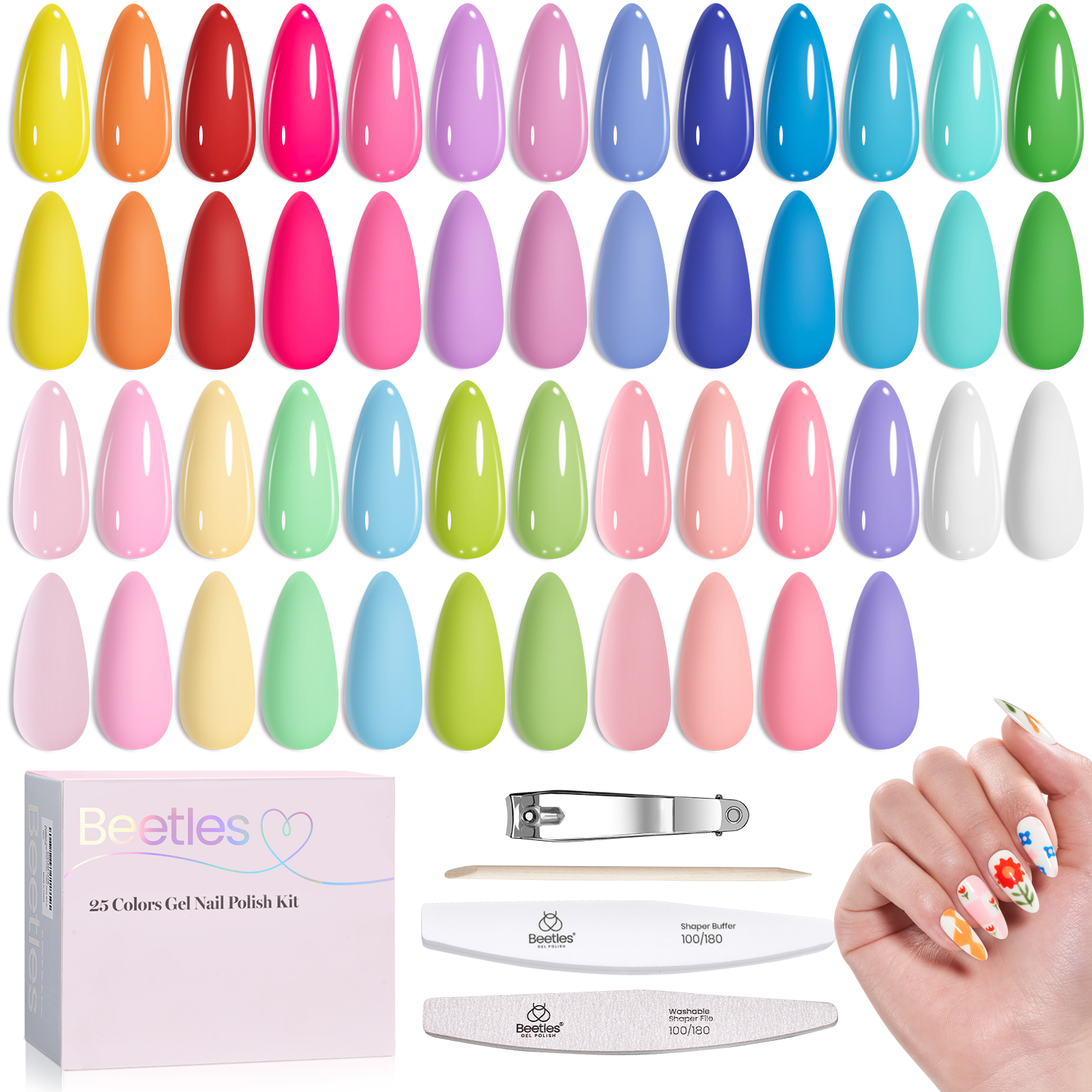 DOWLUCK SONATAワームカラー Beetles Rustic Sonata Nails Gel Nail Polish Set 25 Colors Summer