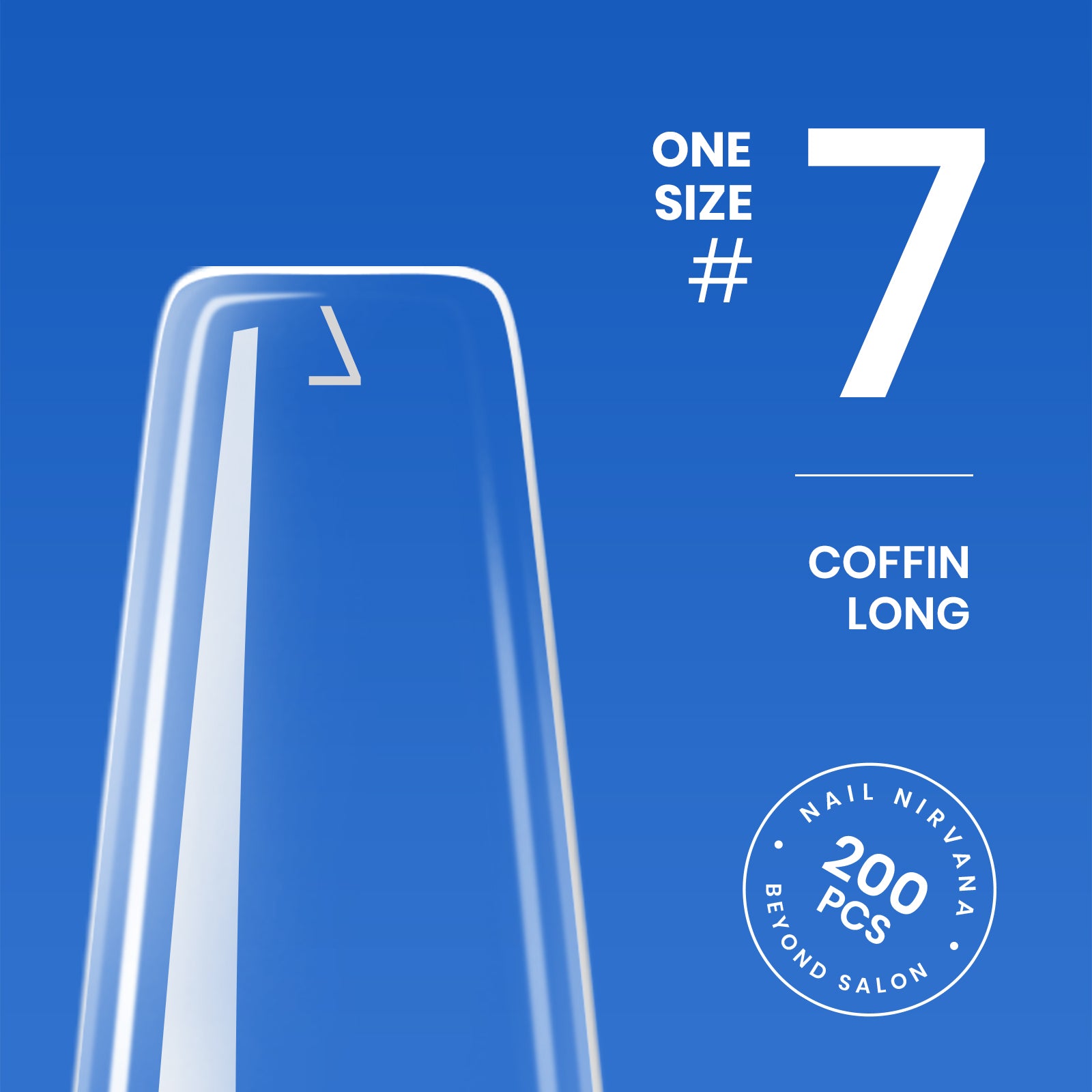 Beetles Gel Tips Refill Pack Coffin Long Shape, 200pcs NO.1 Separate Size Pre-shaped Clear Full Cover False Nails, Easy Nail Extensions Acrylic Nails False Press on Nail Tips Fast Nails Art Easy DIY