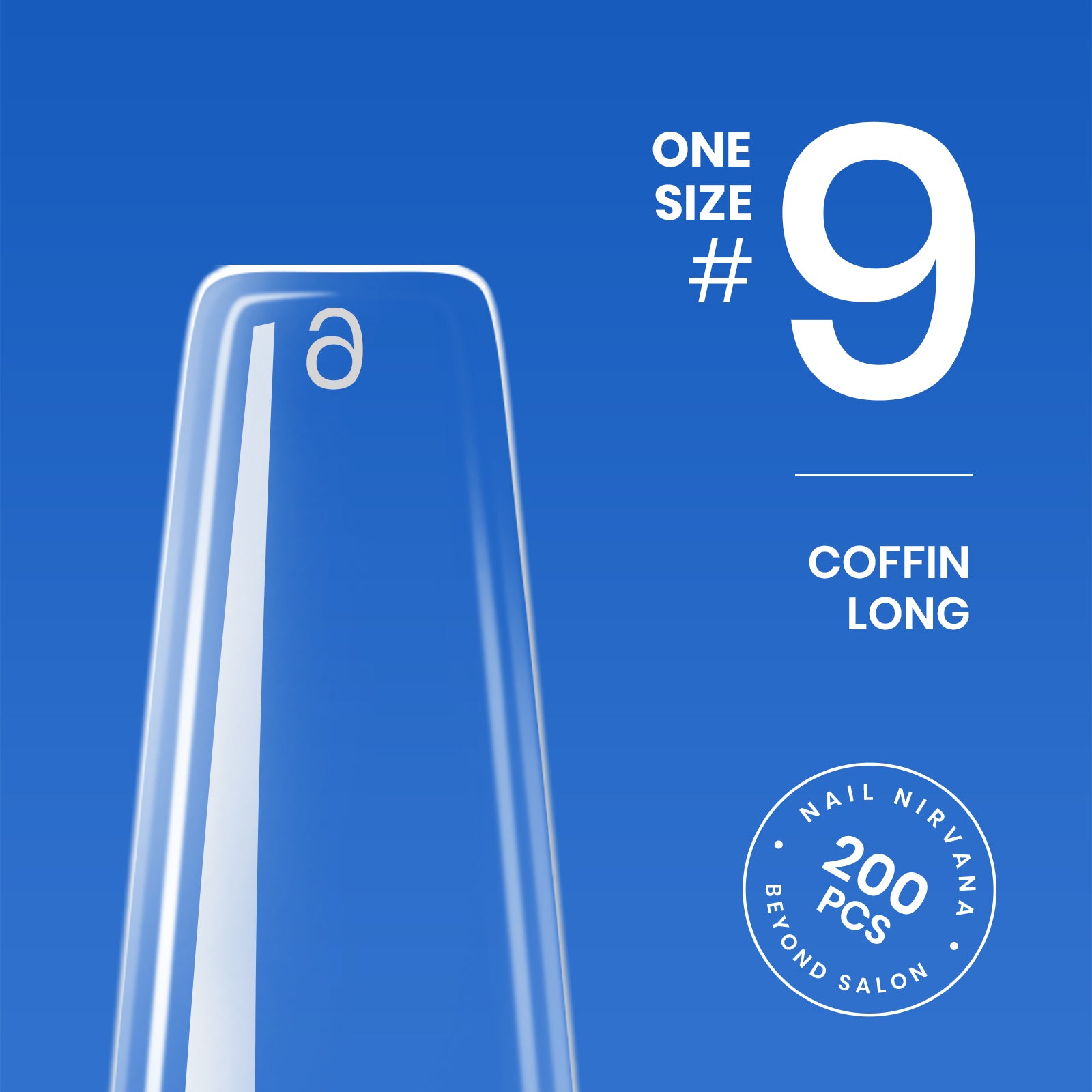 Beetles Gel Tips Refill Pack Coffin Long Shape, 200pcs NO.1 Separate Size Pre-shaped Clear Full Cover False Nails, Easy Nail Extensions Acrylic Nails False Press on Nail Tips Fast Nails Art Easy DIY