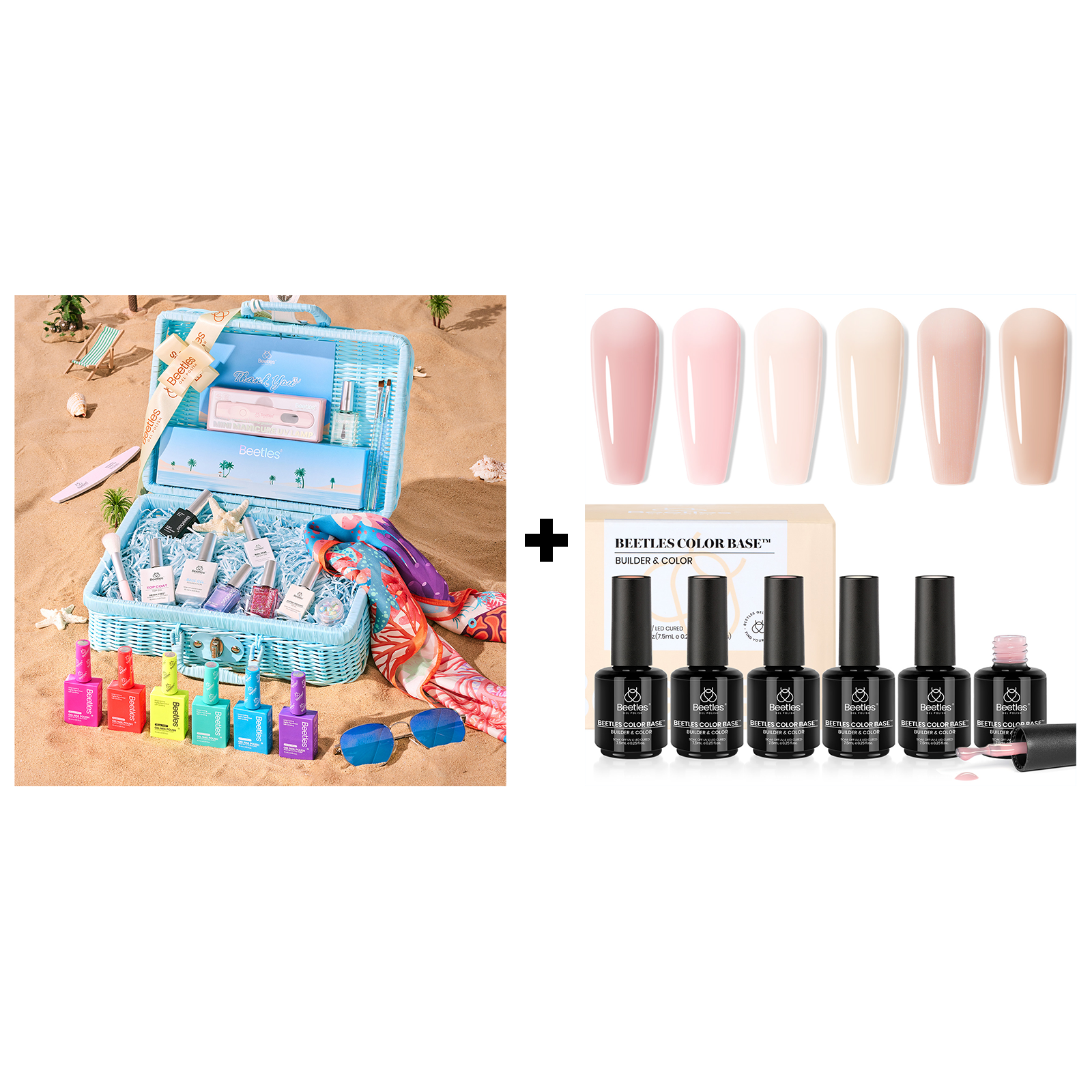 Summer Neon Pretty Box And 6 Colors Set Rubber Base – Beetles Gel
