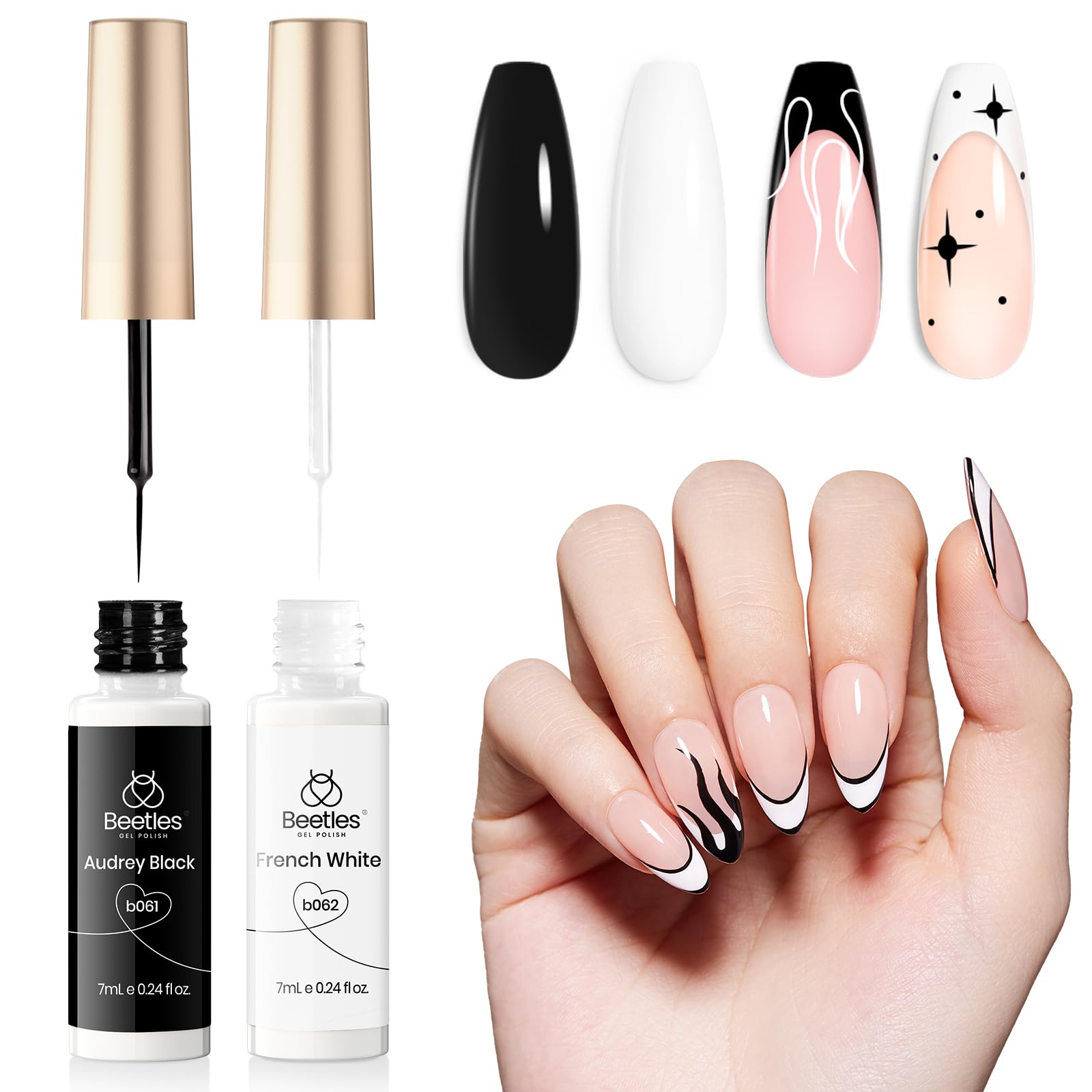 Black&white - Nail Art Gel Liner