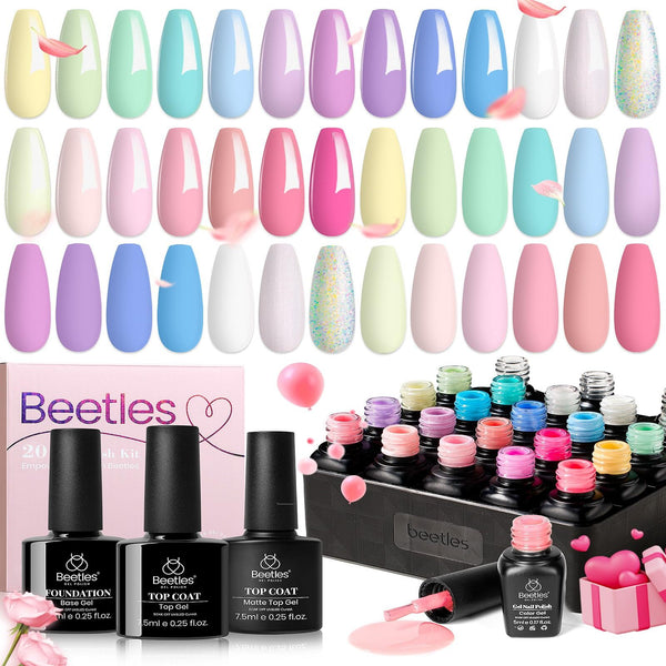 Dreamy Town - 20 Gel Colors Set with Top and Base Coat (5ml/Each) Spring Nails