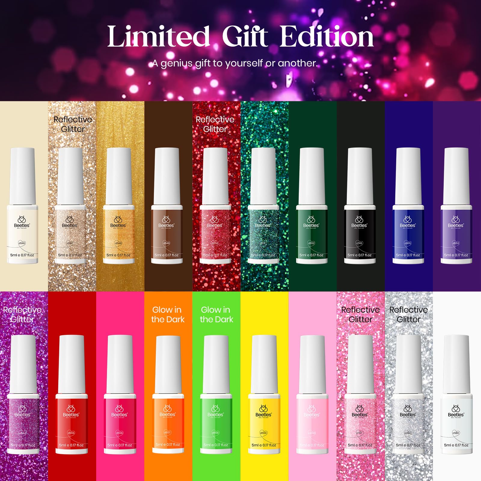 Holiday Miracles | Gel Liner 21 Colors Set 5ML Each Holiday Gift Set