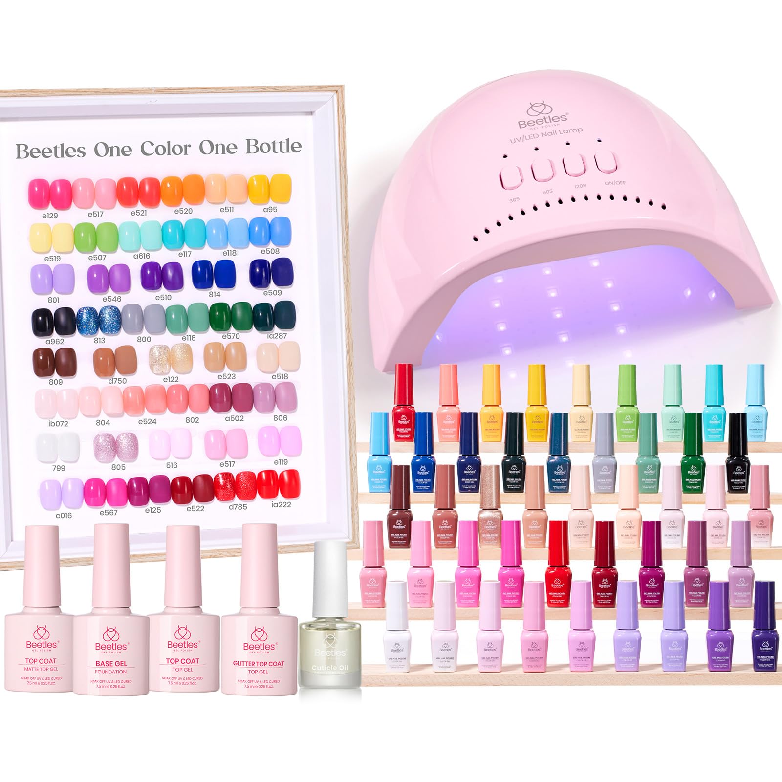Beetles Gel Nail Starter Kit Emotional Journey 45 Colors Mani Set