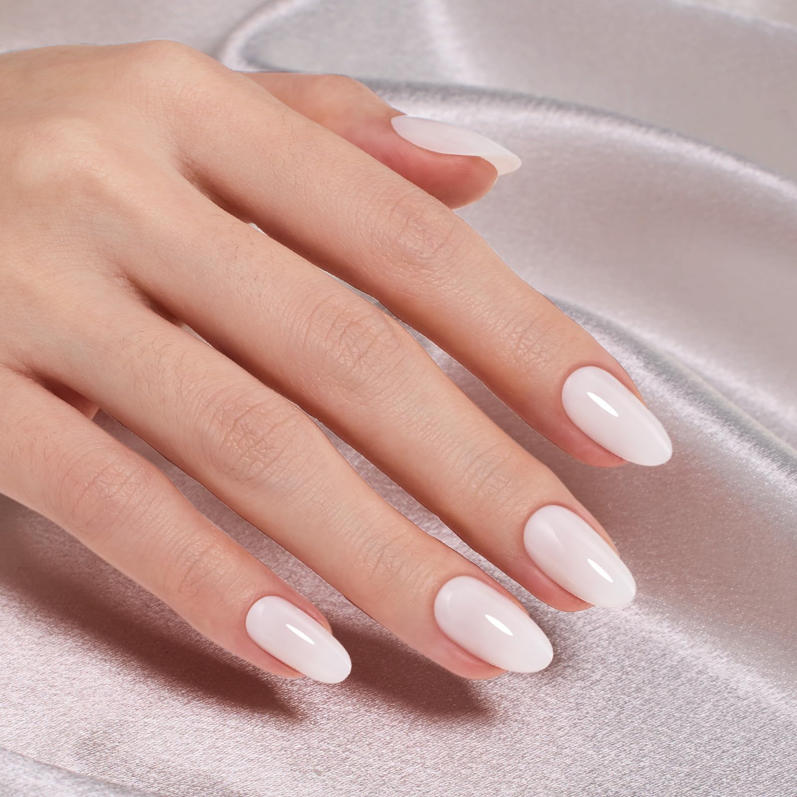 Beetles French Tip Press On Nails, Coffin Press on Nails Long