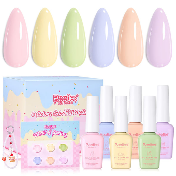 Beetles Pastel Gel Polish Set Taste Of Summer HEMA-FREE 6 Easter Colors Spring Nails