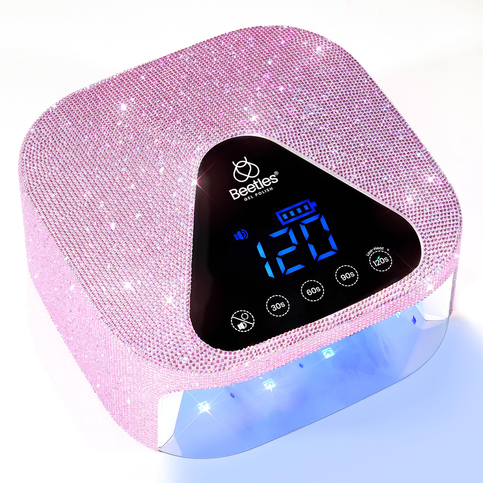 (Free Laser Tote Bag) Rhinestones UV Nail Lamp Cordless Rechargeable with 4 Modes Professional