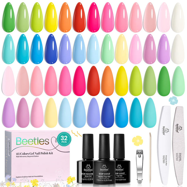 Beetles Rustic Sonata Spring Nails Gel Nail Polish Set 25 Colors Spring Summer