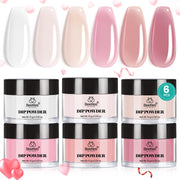 Classic Nude |  6 Color Powder Dip Translucent Seasons Nail Manicure set