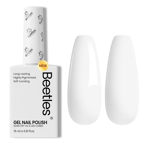 Pure Elegance Colorful Bottle Beetles White Gel Nails Nail Polish, 15ml Gel Polish