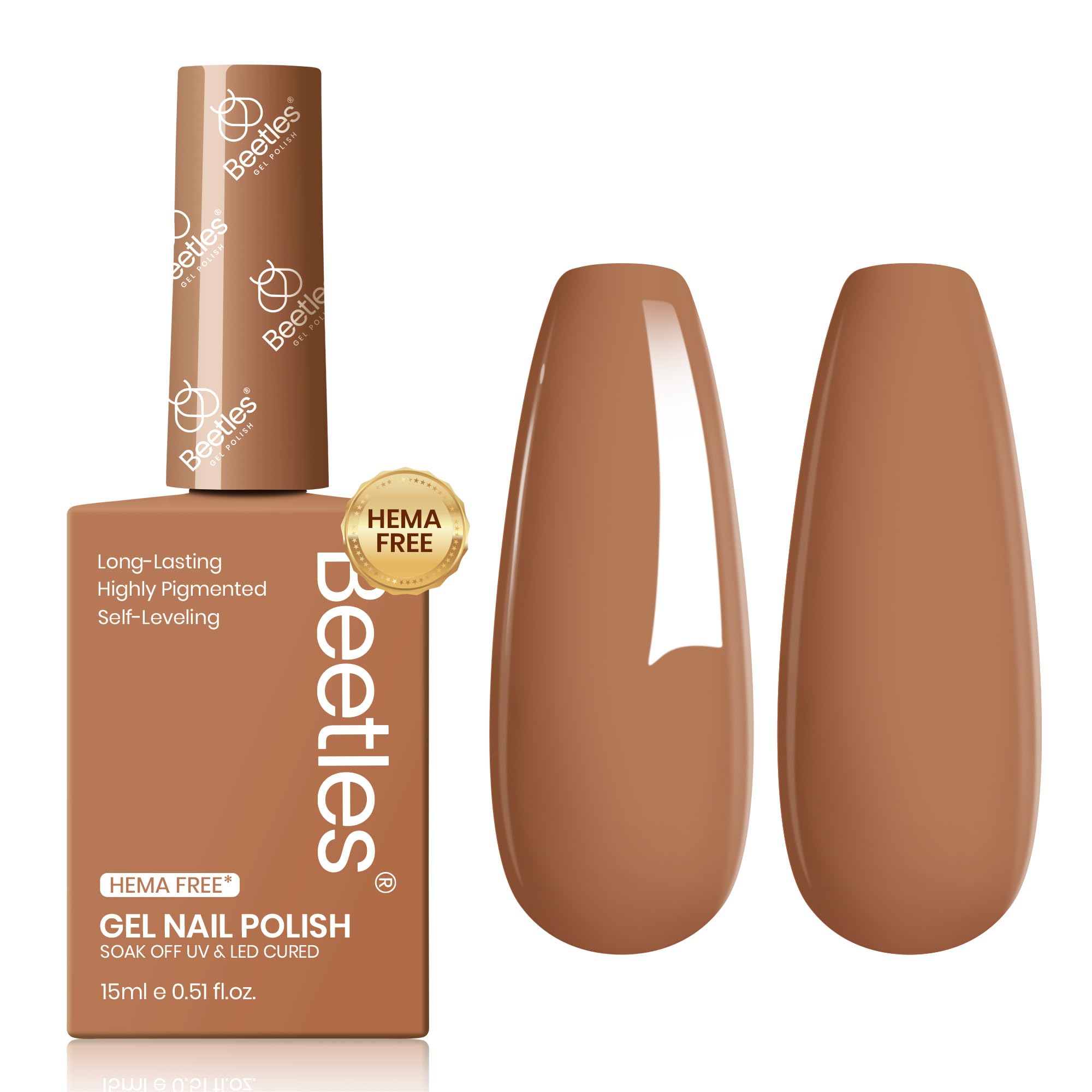 Hema-free Beyonce Caramel - 15ml Fall Brown Gel Nail Polish