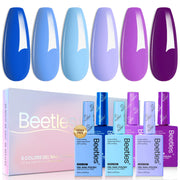 Hema Free Wisteria Whisper - Colorful Bottle 6 Color Each 15ml Gel Polish