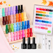 Color Sonata - 36 Color Fall Yellow Brown Pink Red Gel Nail Polish Set