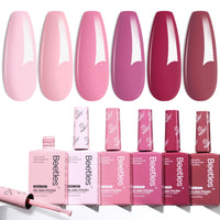 Hema Free Romantic Blush - Colorful Bottle 6 Color Each 15ml Gel Polish