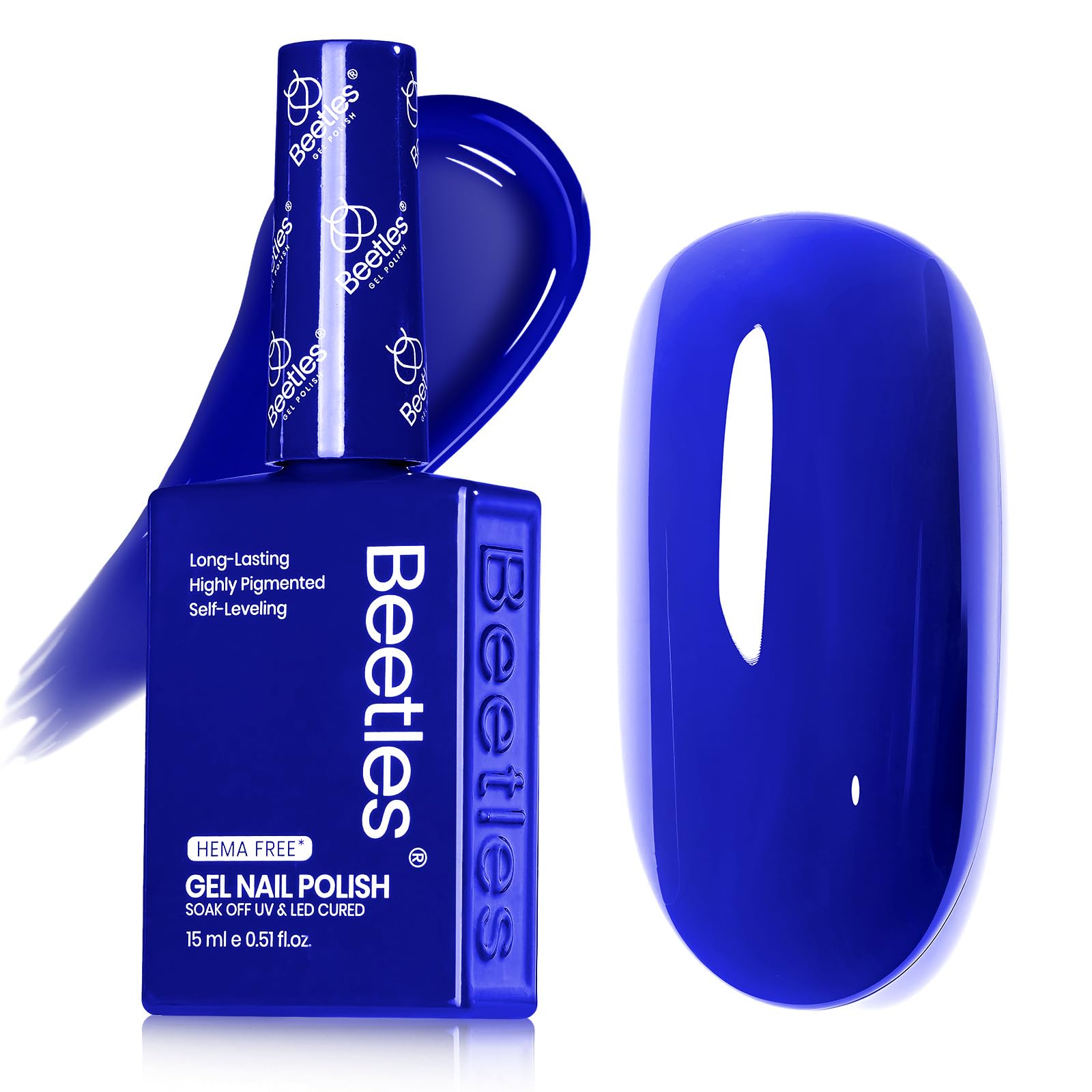 Hema - Free Eternal Blue- 15ML Full Size Royal Blue Gel Polish Nail