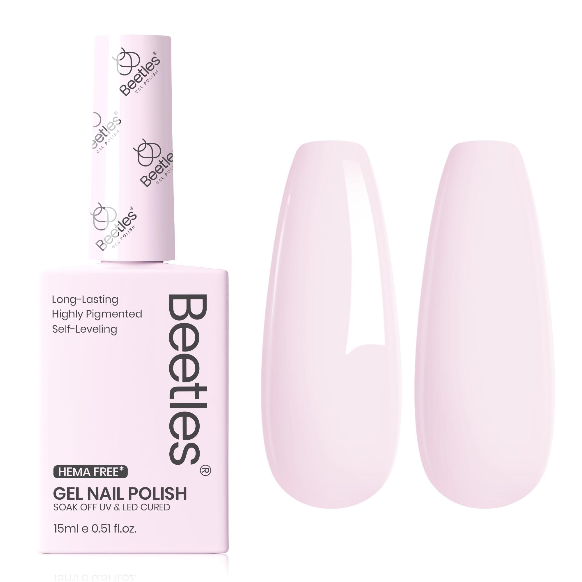 Hema - Free Cream Puff - 15ML Baby Pink Gel Polish