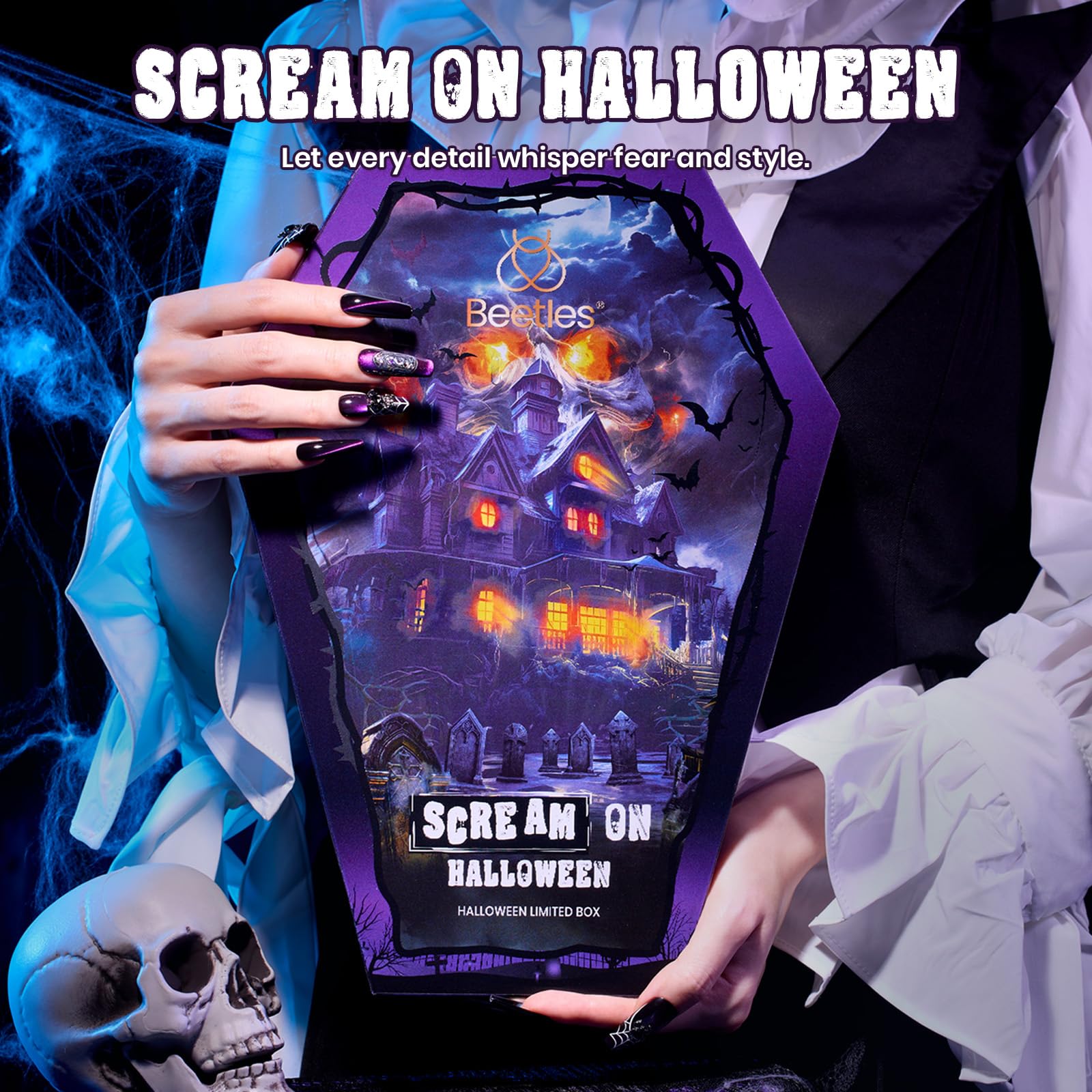 Beetles Halloween Nail Kit Scream on Halloween Limited Gifts Box