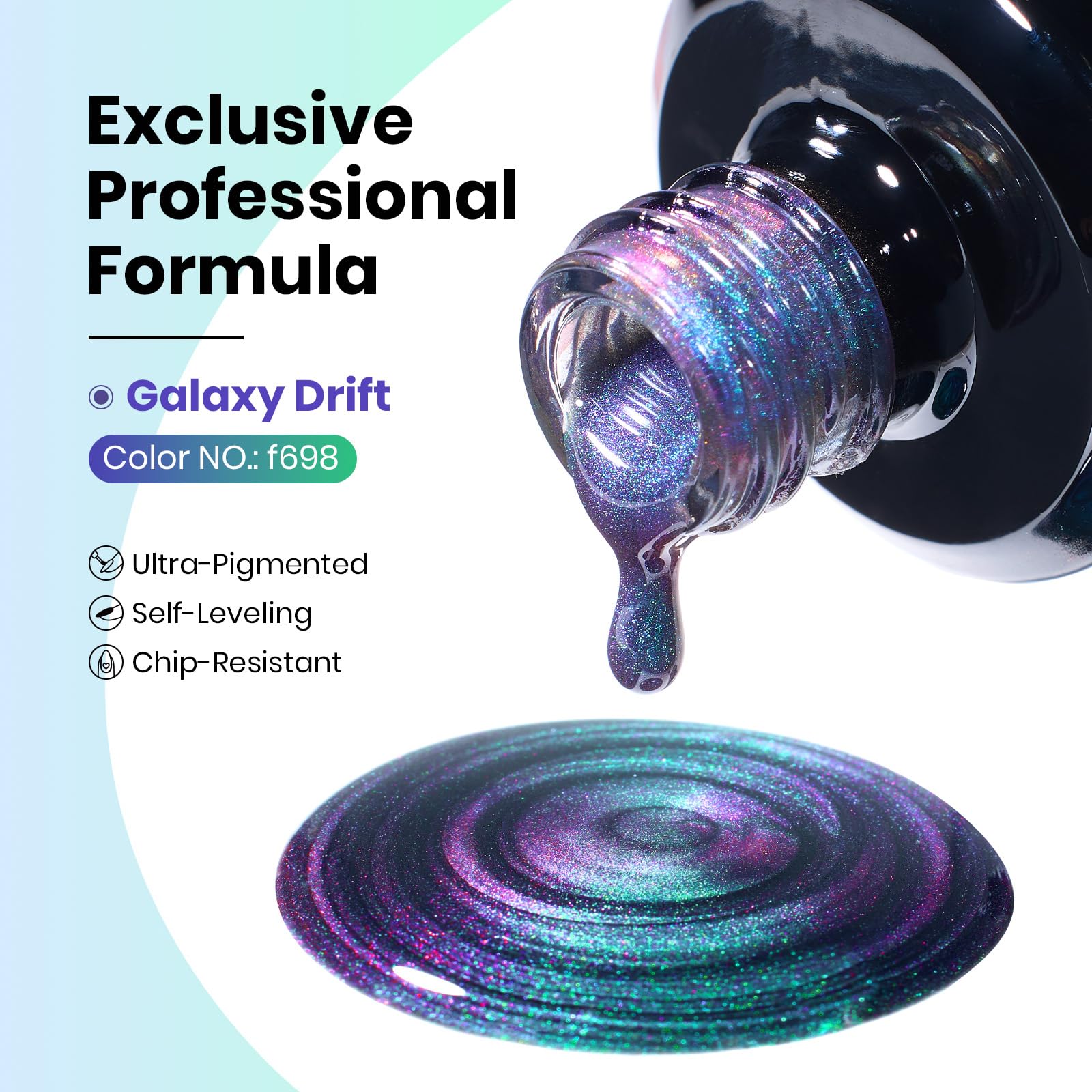 Double Magic 9D Galaxy Drift Cat Eye - 15ml Gel Polish Silver Nail Colors