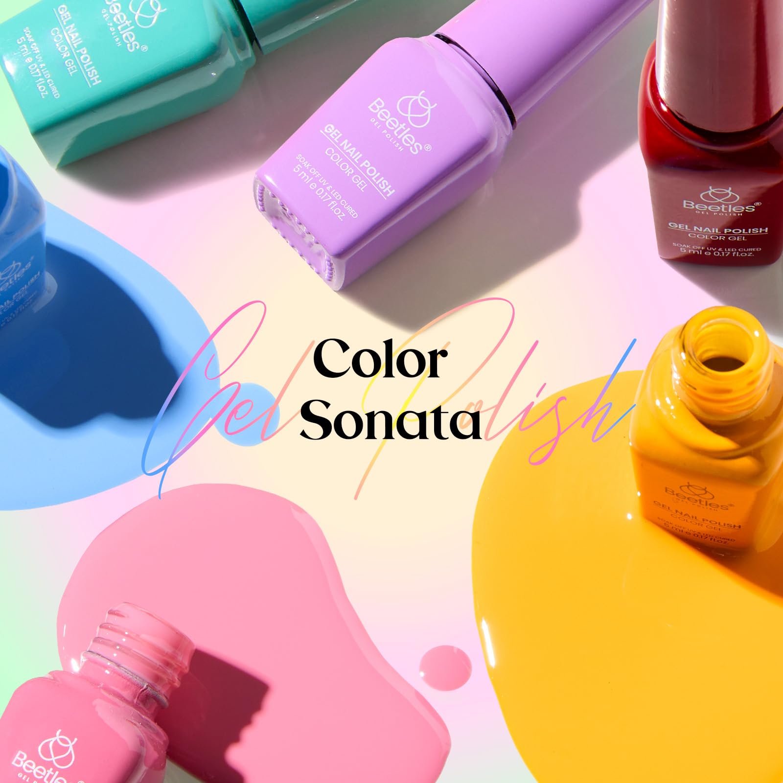 Color Sonata - 36 Color Fall Yellow Brown Pink Red Gel Nail Polish Set