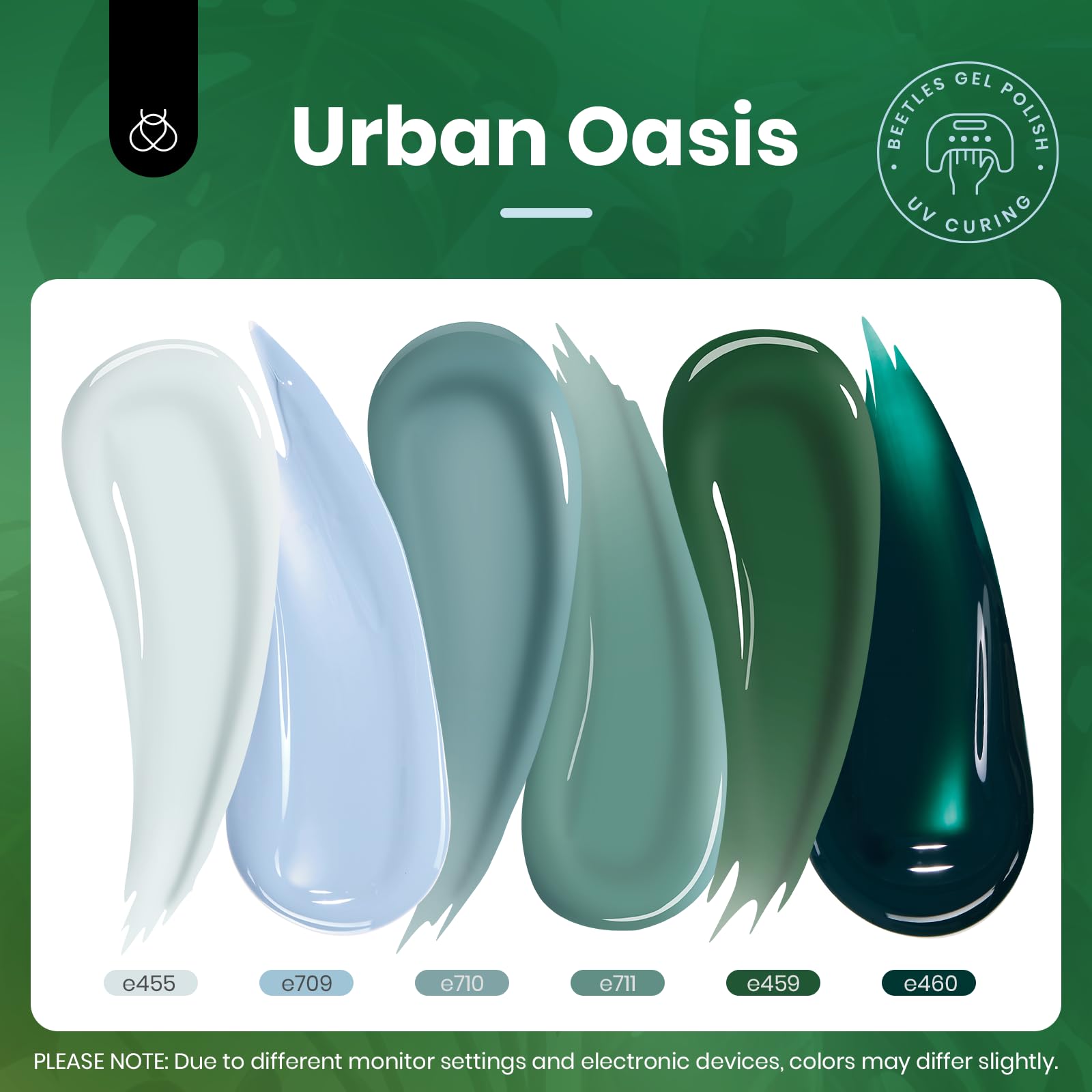 Green Lab | Colorful Bottle 6 Color Gel Polish Each 15ml