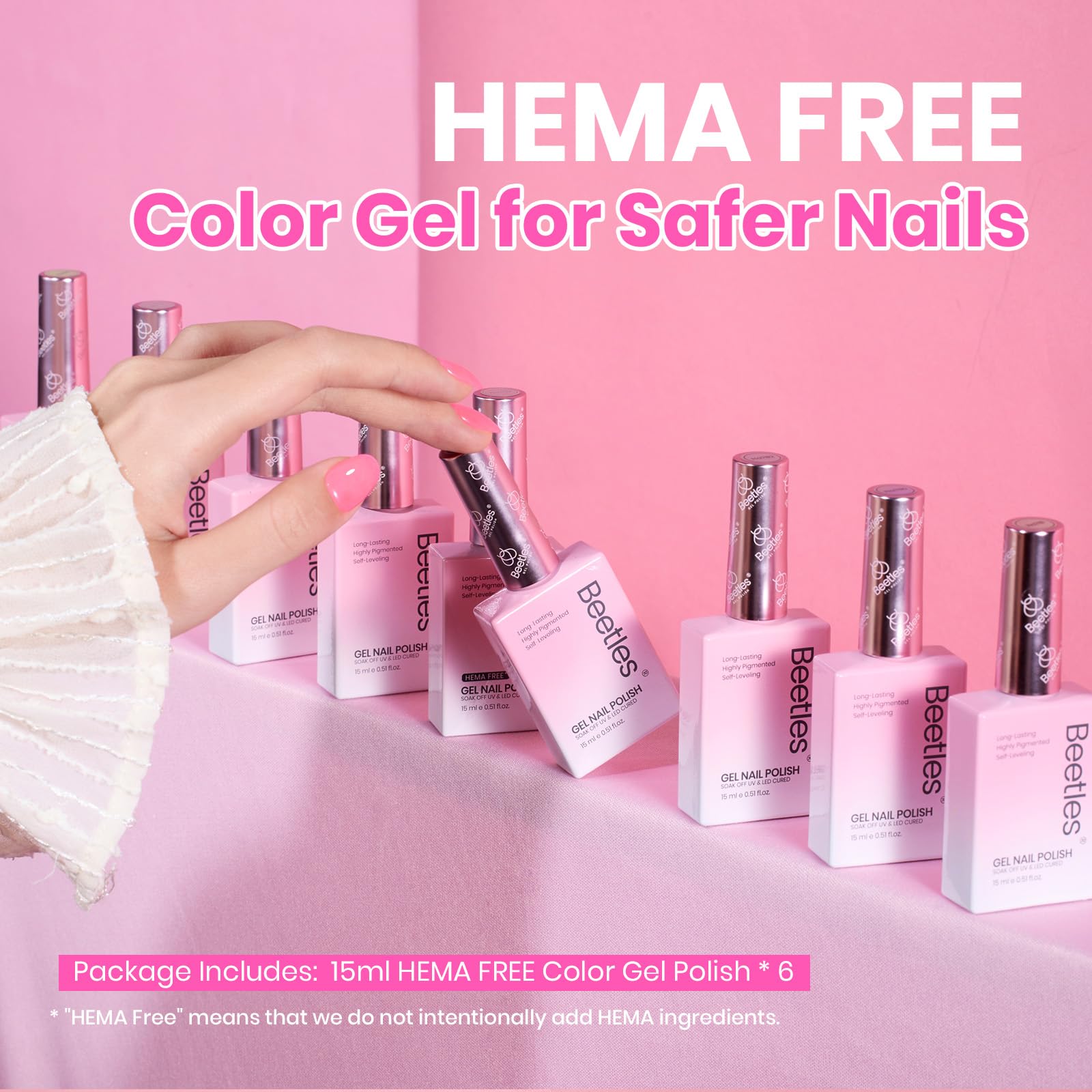 Hema-free Neon Jelly | Colorful Bottle 6 Color Each 15ml  Gel Polish