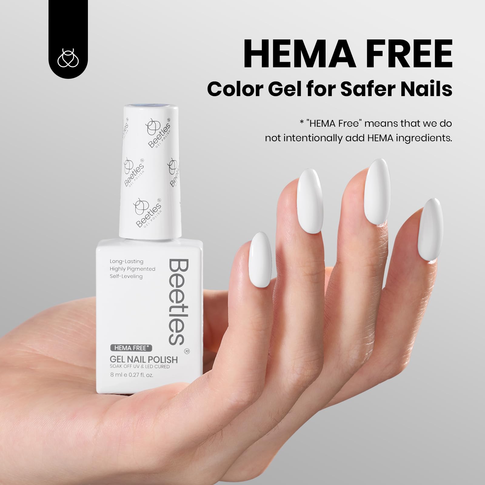 White Gel Polish- Hema-Free French Gel Nail Polish (Each 8ml)