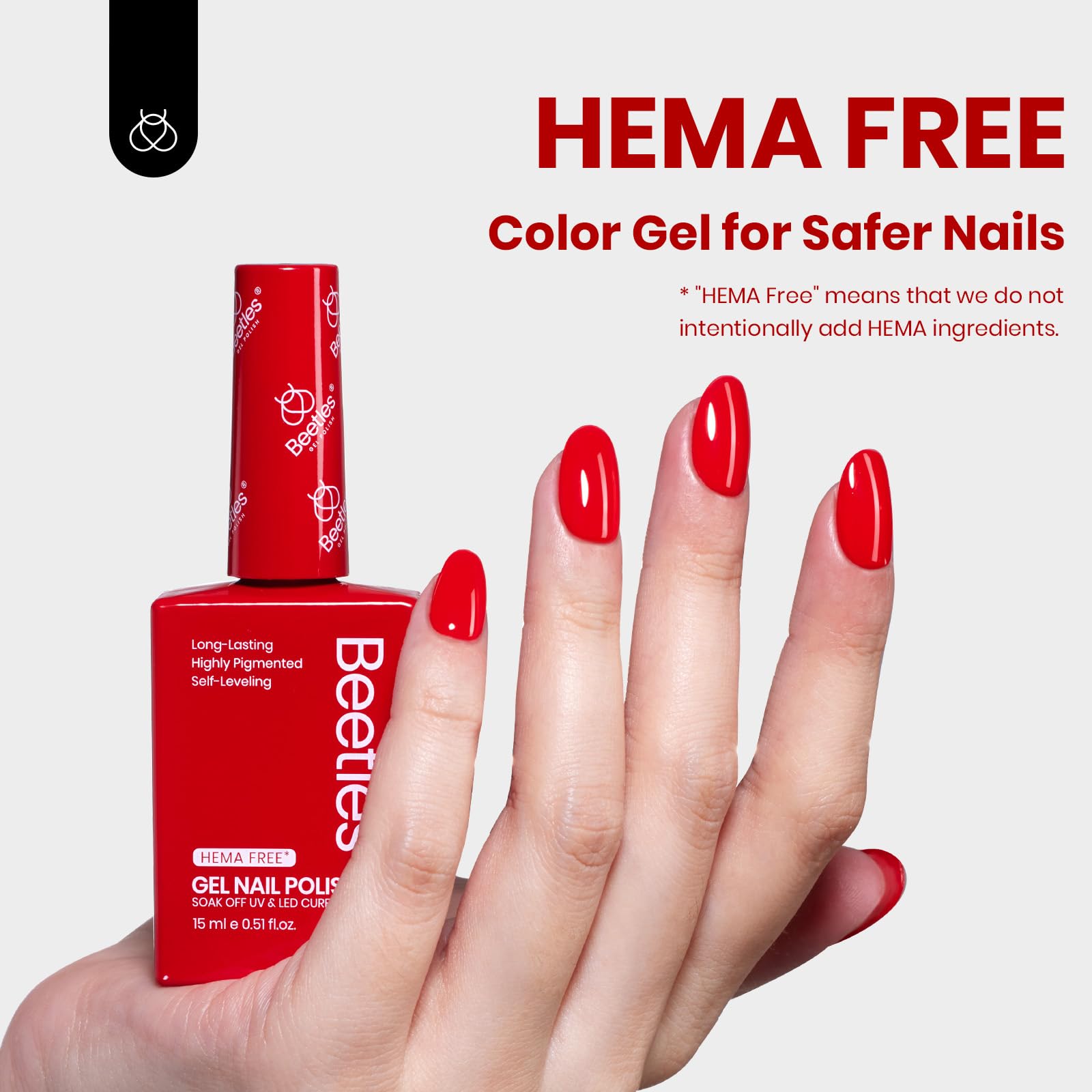 Hema - Free Crimsom Harmony - 15ML Classic Red Gel Nail Polish