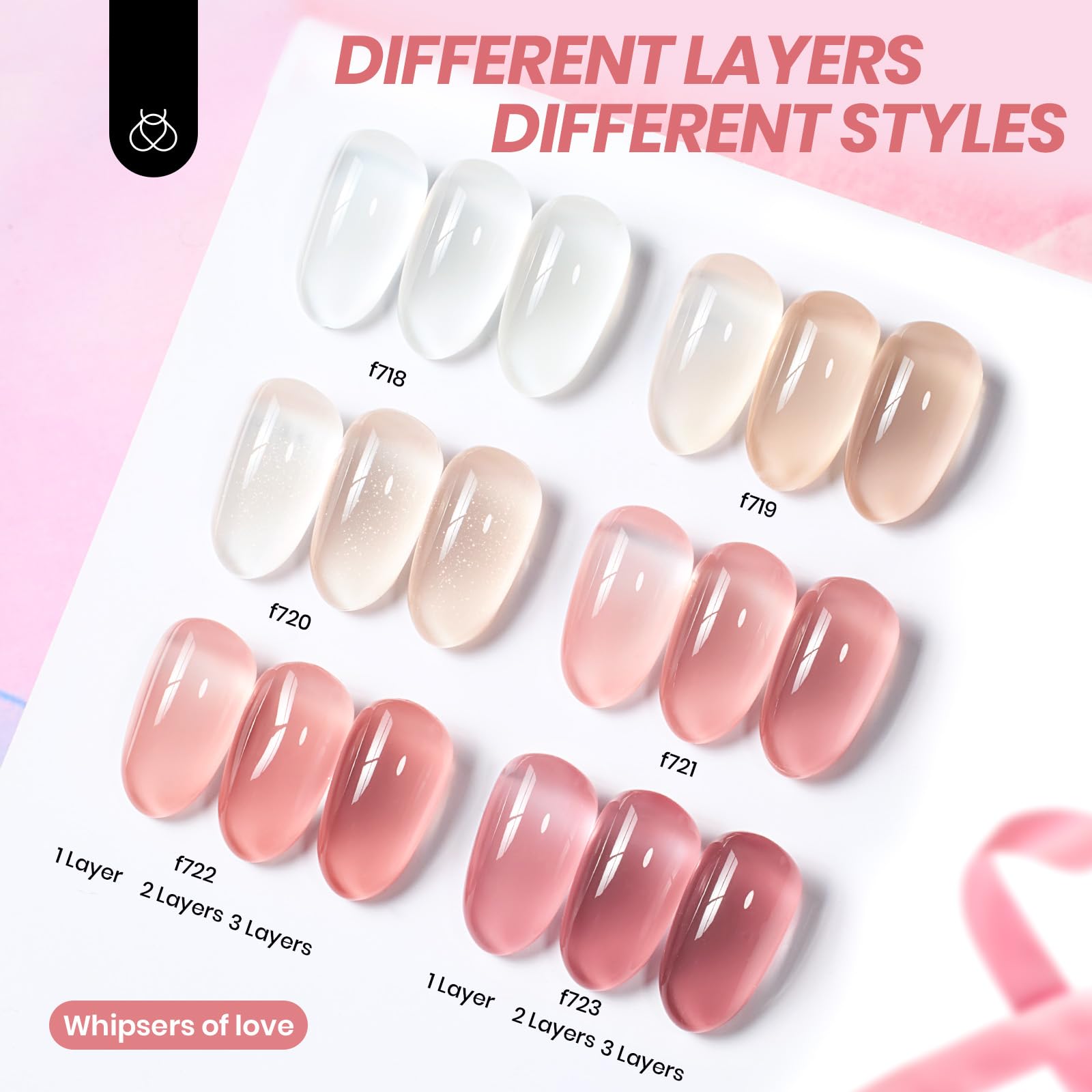 Whispers of Love | 6 Colors Gel Polish Set