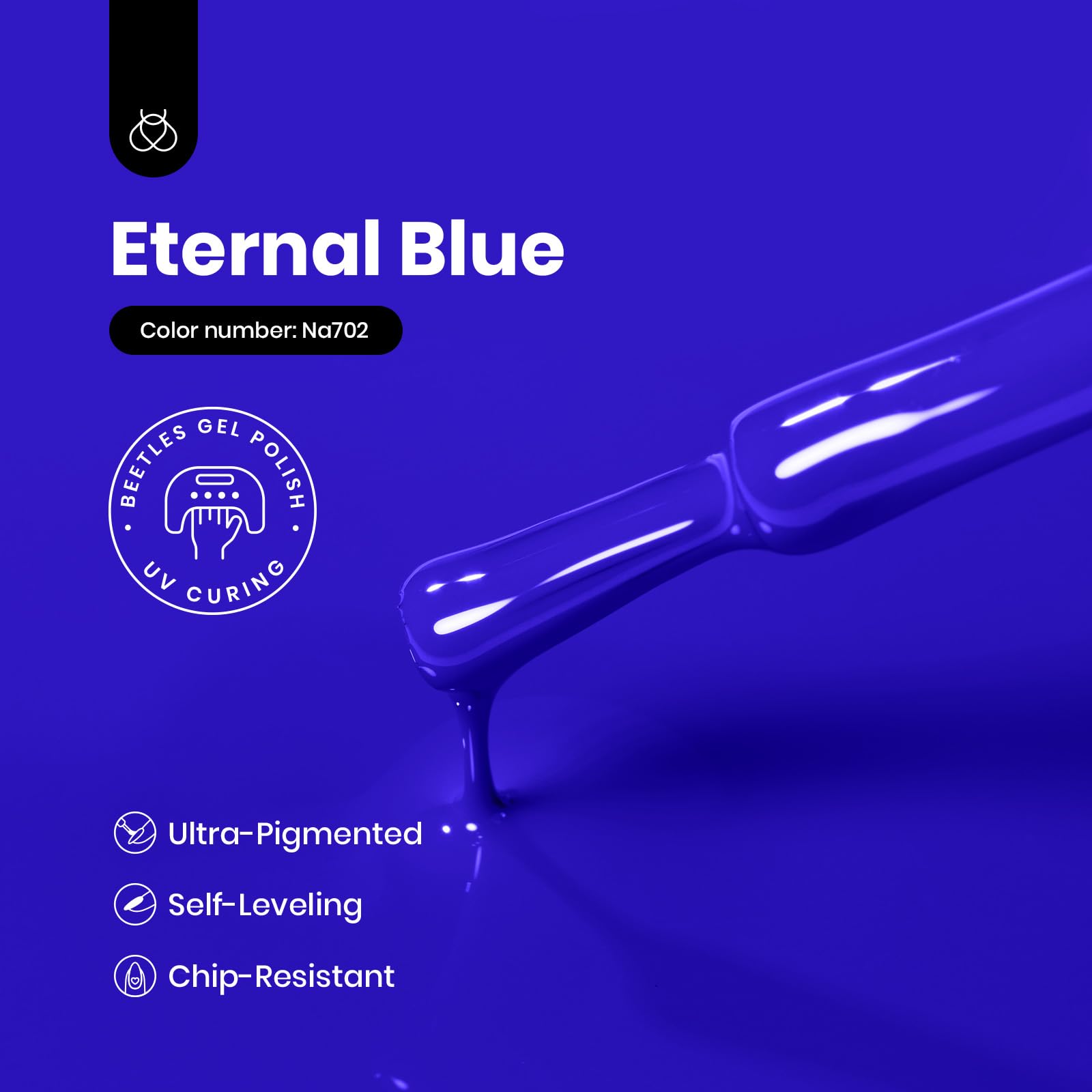 Hema - Free Eternal Blue- 15ML Full Size Royal Blue Gel Polish Nail