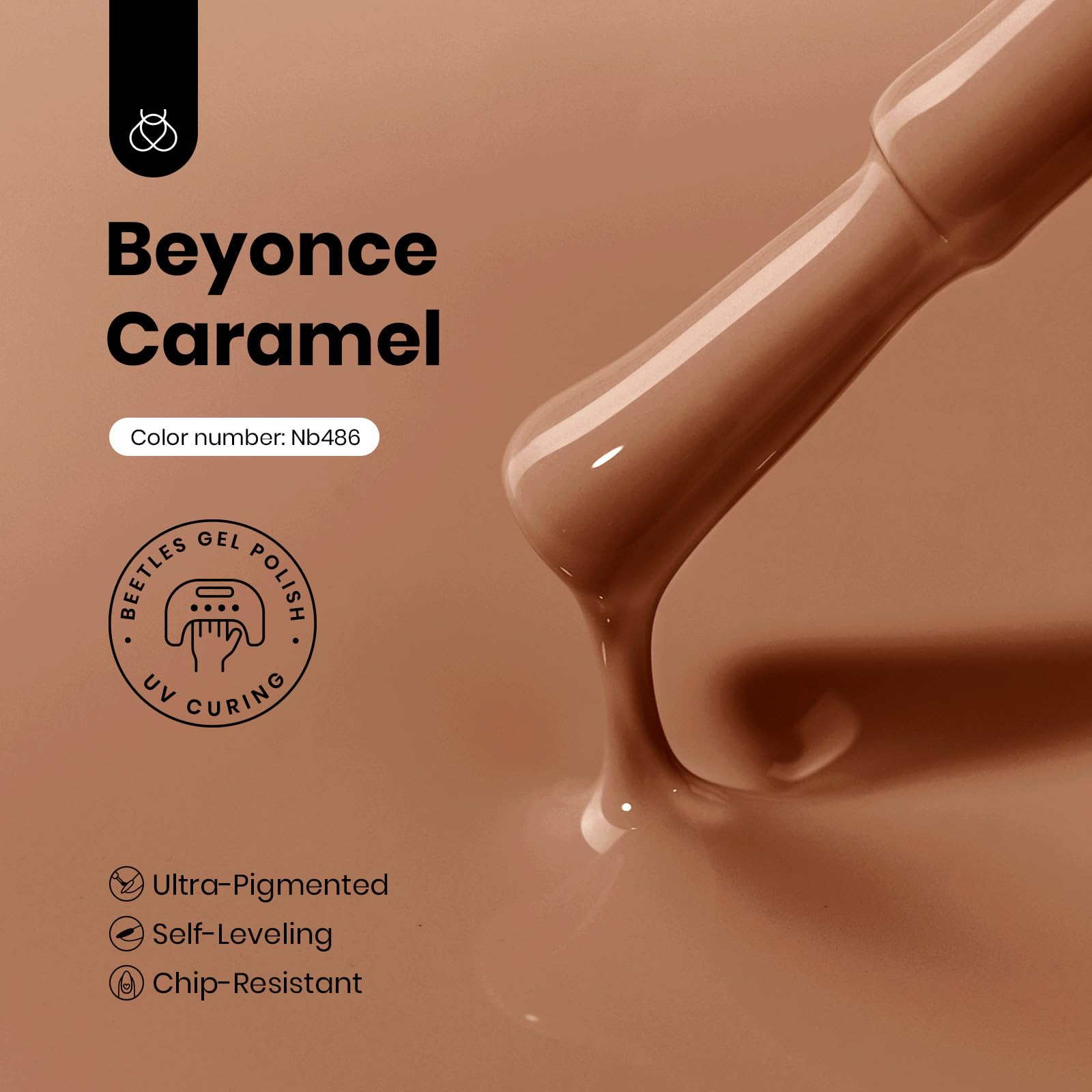 Hema-free Beyonce Caramel - 15ml Fall Brown Gel Nail Polish