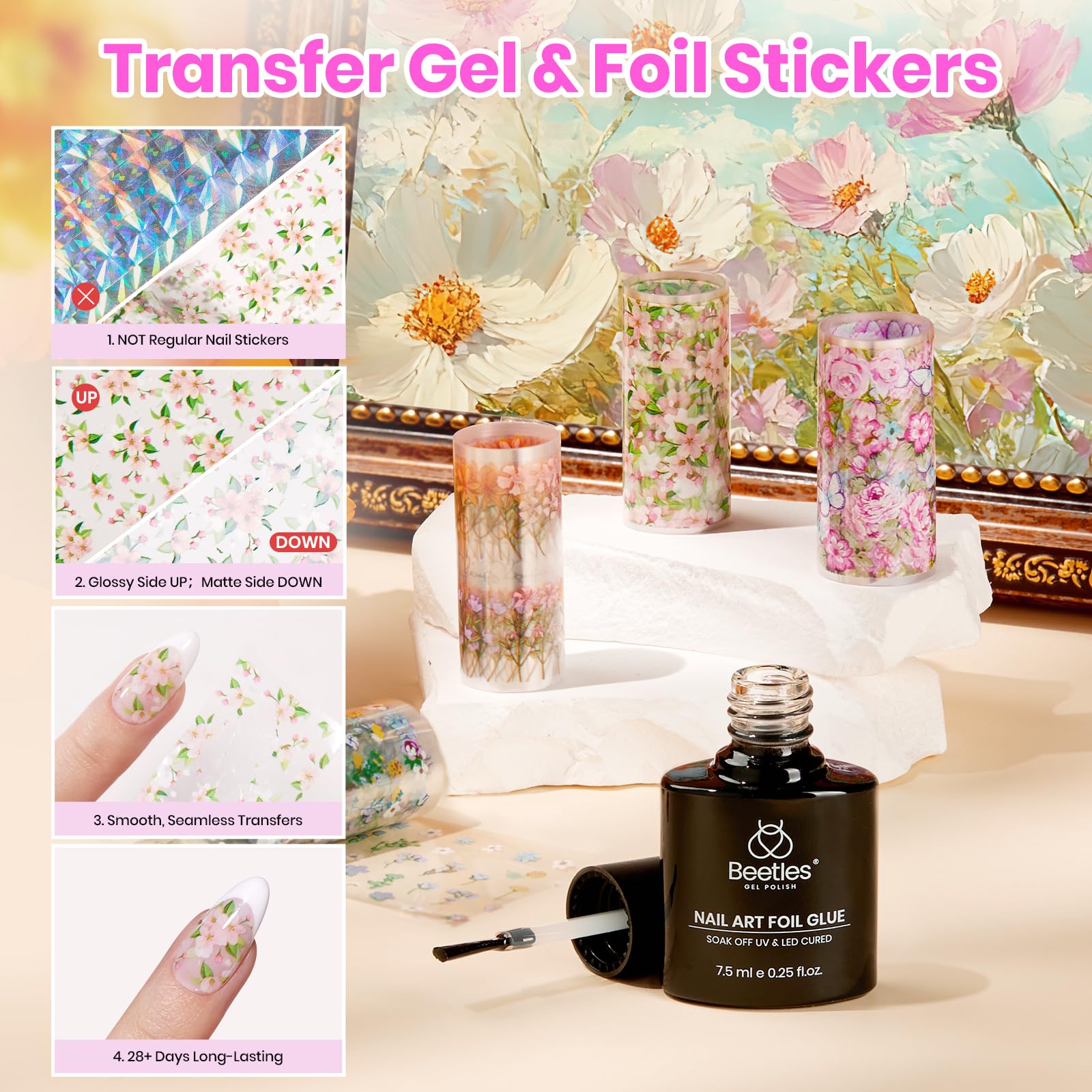 Impressionist Garden - 36 Nail Pastel Gel Polish Colors